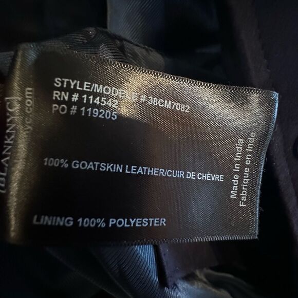 BlankNYC Suede Black Leather Jacket Shirt Men’s Size Large - Picture 9 of 11